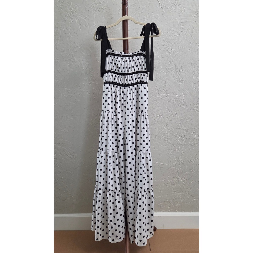 JP118. Women's Polka Dot Boho Wide Leg Jumpsuit